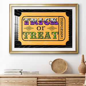 Trick or Treat Ticket - Modern Framed Art Print