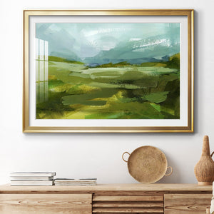 Emerald View II - Modern Framed Art Print