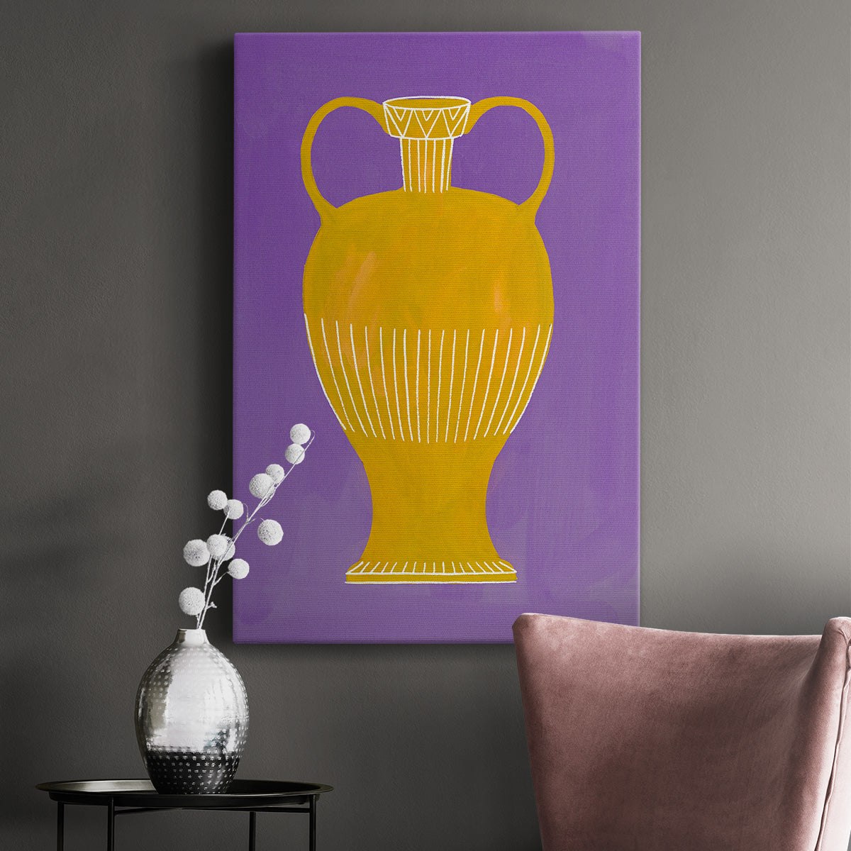 Neon Vase I Premium Gallery Wrapped Canvas - Ready to Hang
