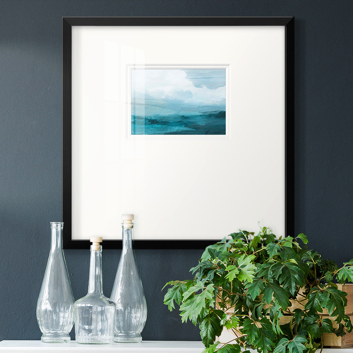 Azure Rising IV Premium Framed Print Double Matboard