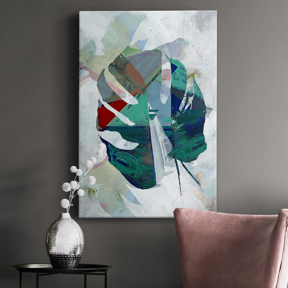 Monstera V Premium Gallery Wrapped Canvas - Ready to Hang