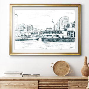 Ferryboats III - Modern Framed Art Print