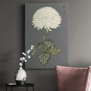 Dramatic Ivory Mums I Premium Gallery Wrapped Canvas - Ready to Hang