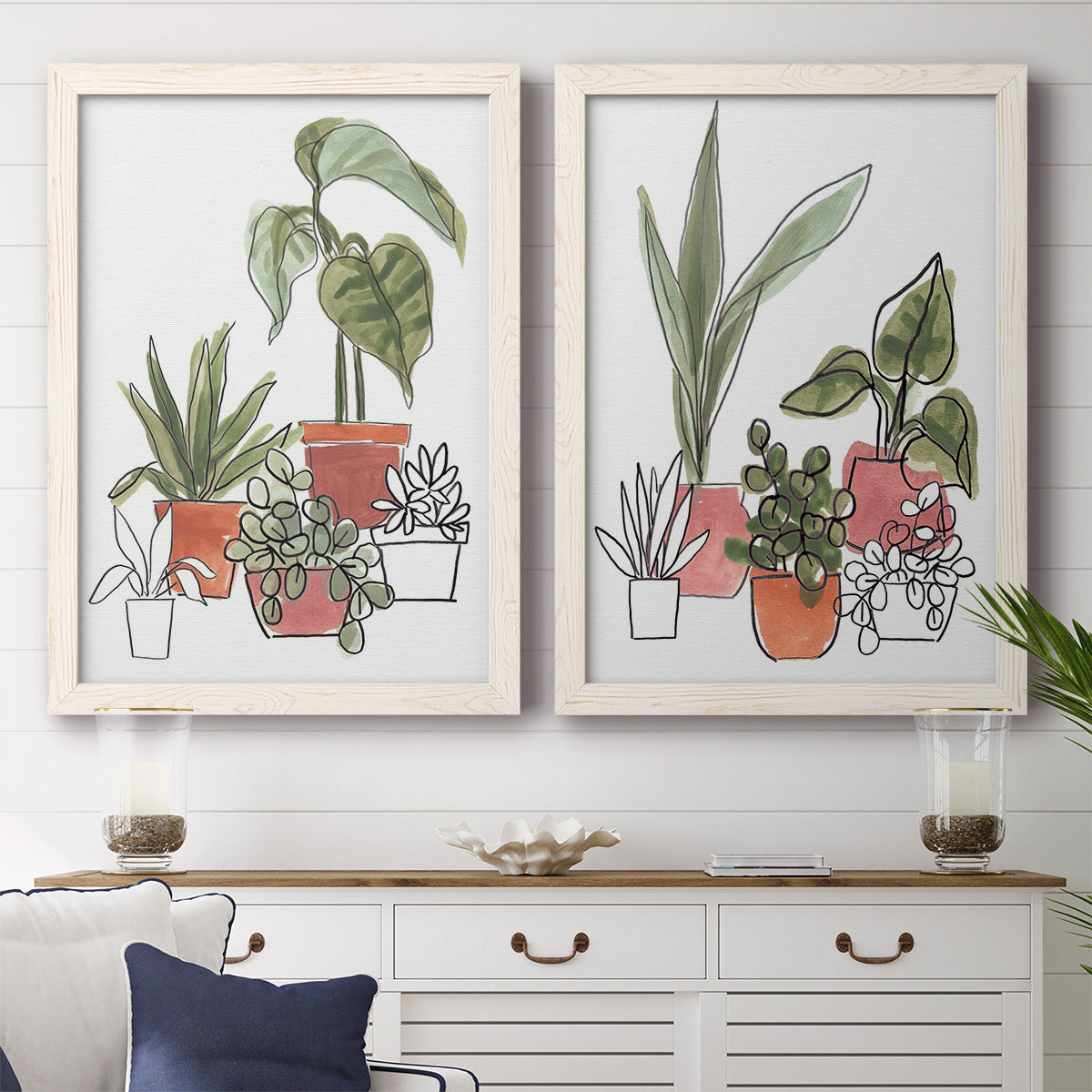 Home Grown I - Premium Framed Canvas 2 Piece Set - Ready to Hang