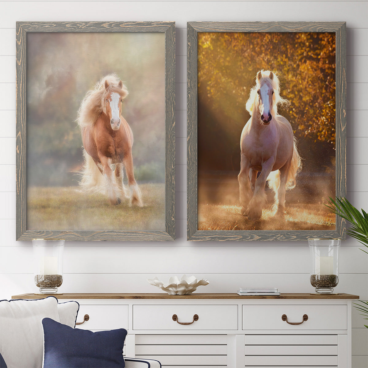 Horse Motion VII - Premium Framed Canvas 2 Piece Set - Ready to Hang