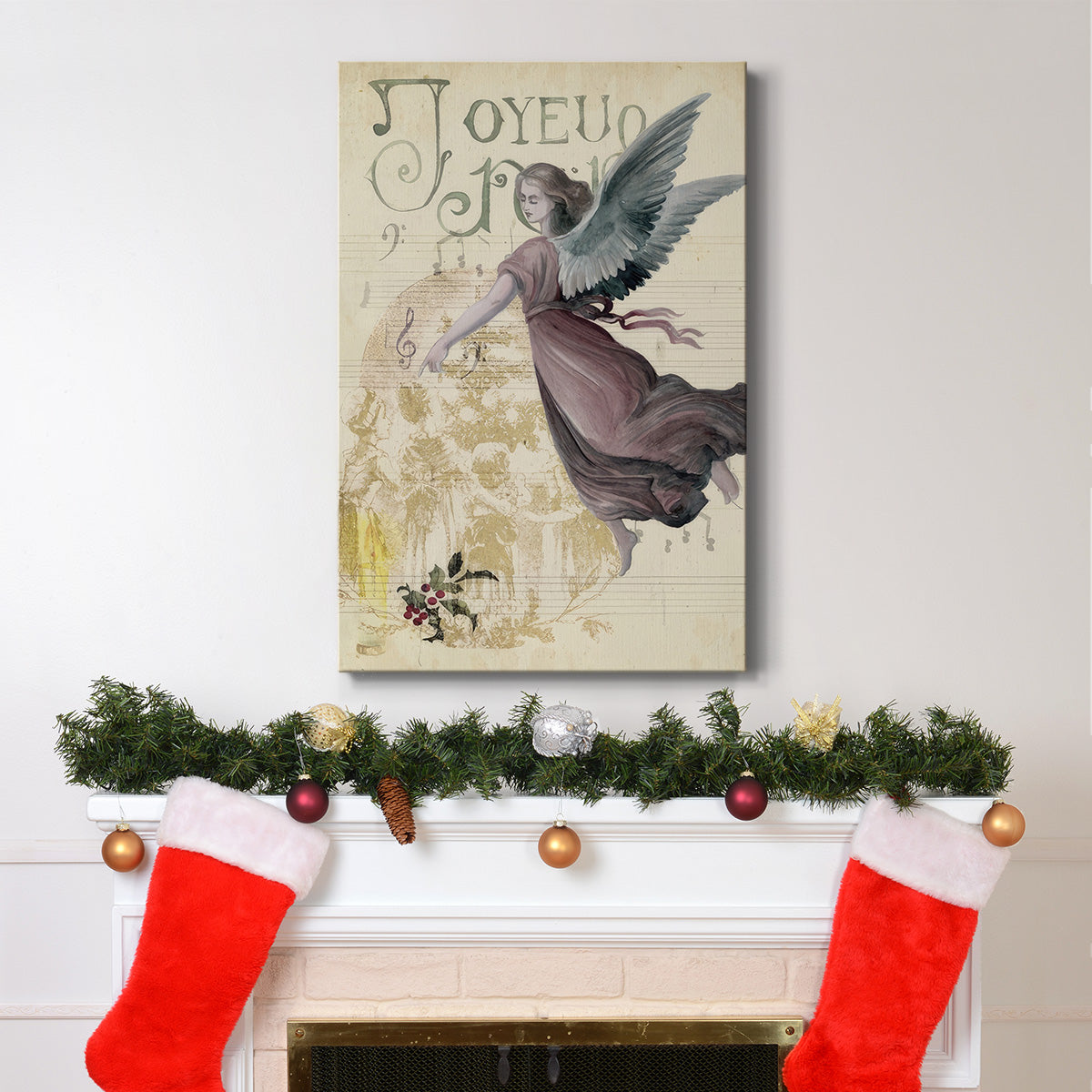 Christmas Greetings Collection B - Gallery Wrapped Canvas