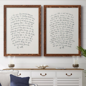 Letter to a Lover I - Barnwood Framed Canvas Set