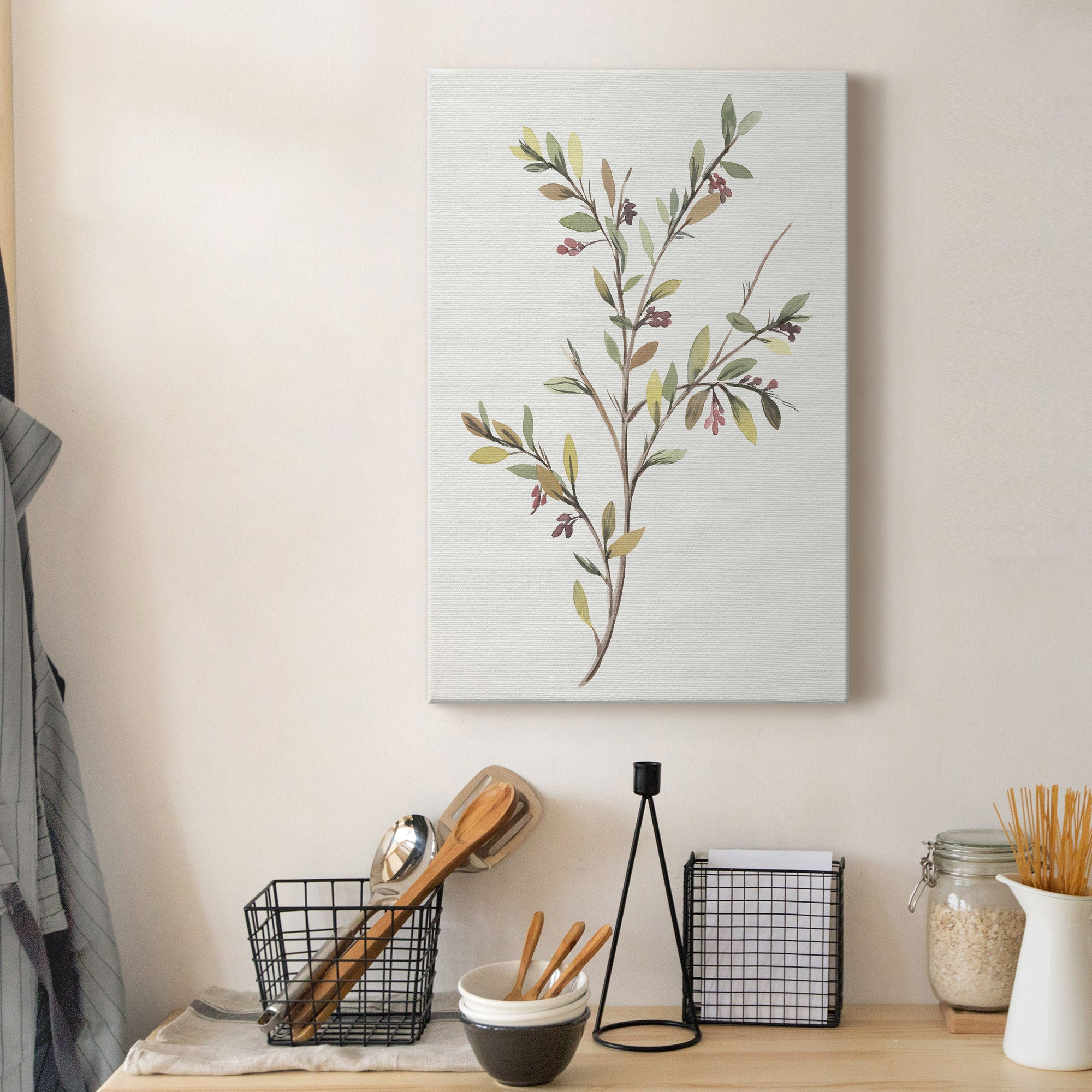 Single Sprig II Premium Gallery Wrapped Canvas - Ready to Hang