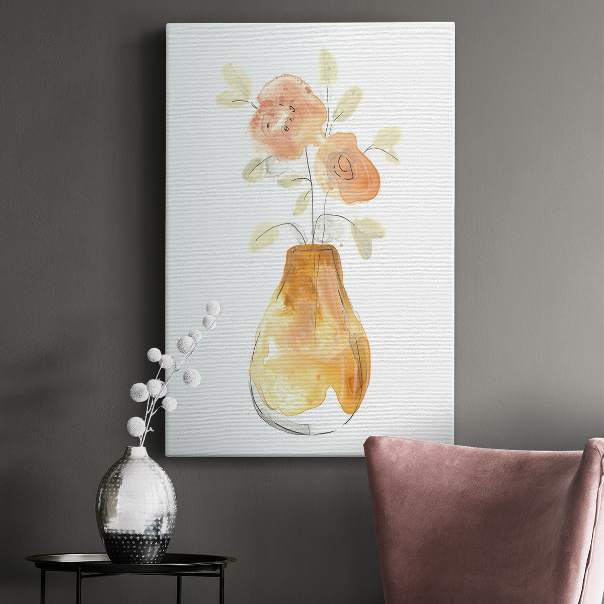 Blossom Pop Study II Premium Gallery Wrapped Canvas - Ready to Hang