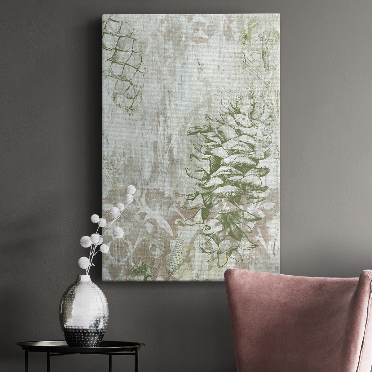 Pinecone Fresco II Premium Gallery Wrapped Canvas - Ready to Hang