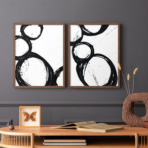 Colorful geometric landscape artwork depicting a coastal view with blue waters and green hills during daytime