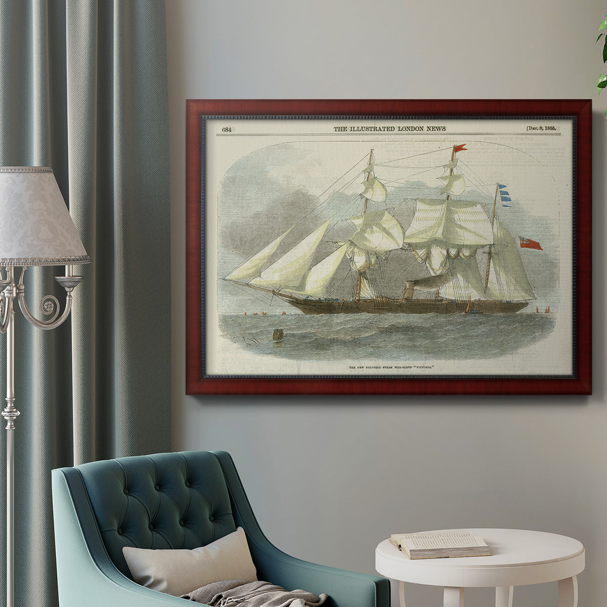 Antique Clipper Ship III Premium Framed Canvas- Ready to Hang