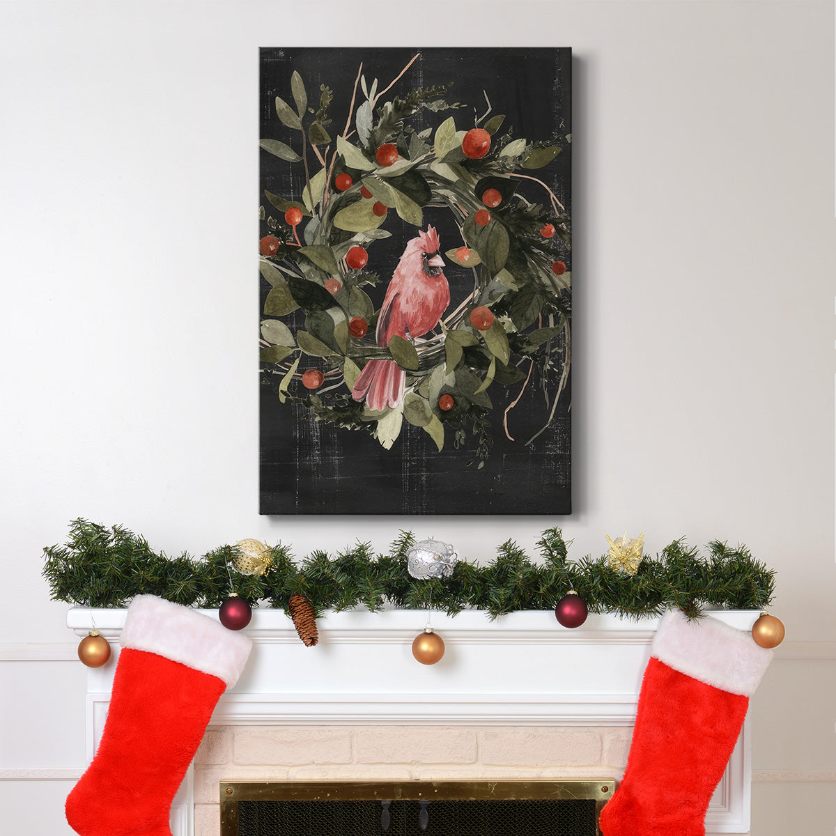 Christmas Cardinal II - Gallery Wrapped Canvas