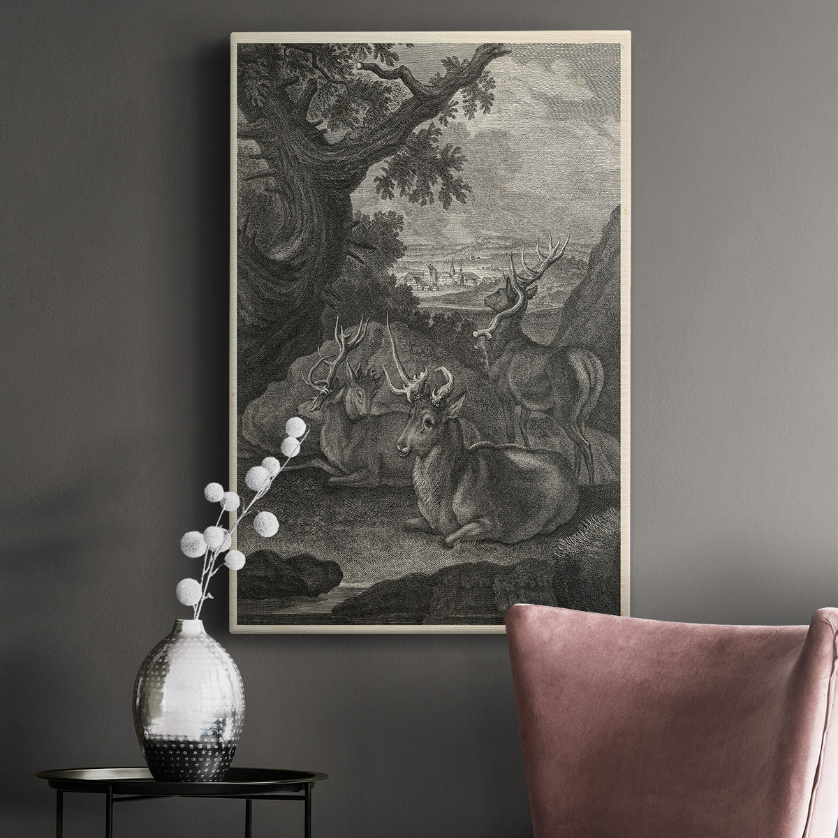 Woodland Deer VI Premium Gallery Wrapped Canvas - Ready to Hang