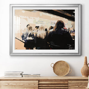 Late Night Queue - Modern Framed Art Print