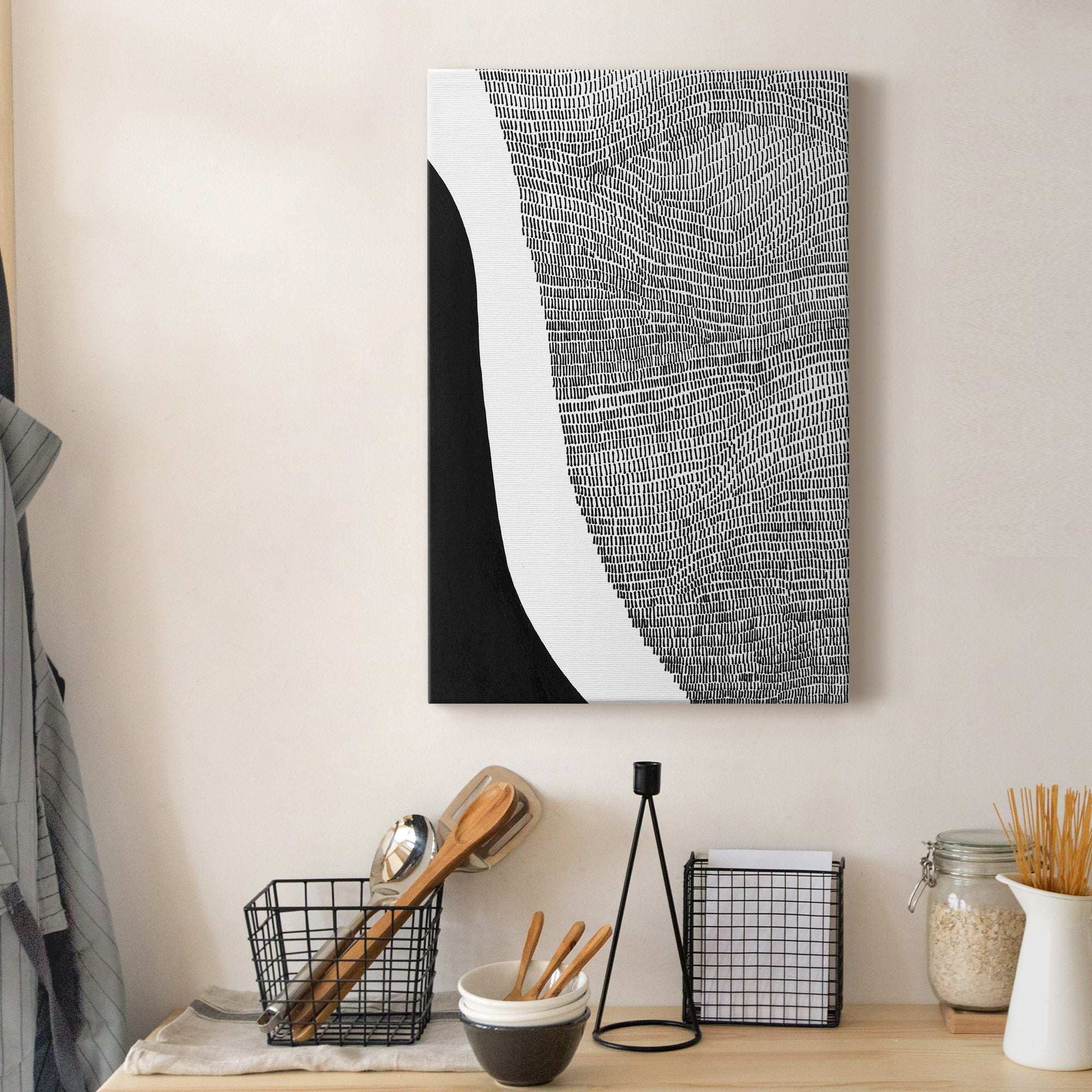 Black & White Abstract I Premium Gallery Wrapped Canvas - Ready to Hang