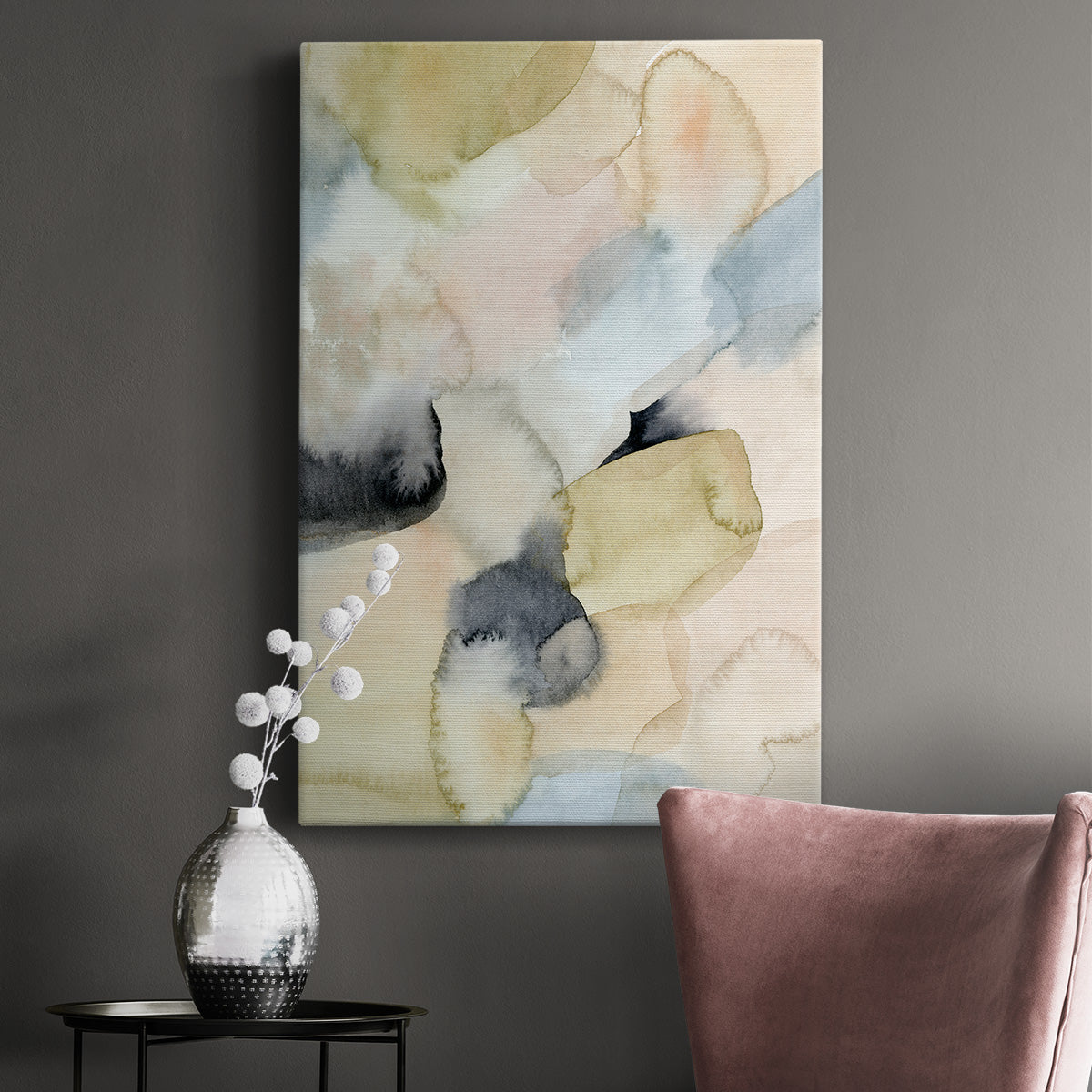Salmon Rocks I Premium Gallery Wrapped Canvas - Ready to Hang