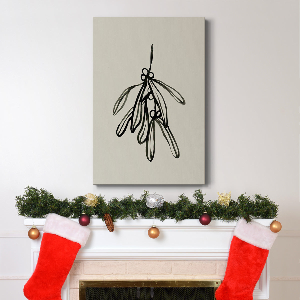 Mistletoe Sketch II - Gallery Wrapped Canvas