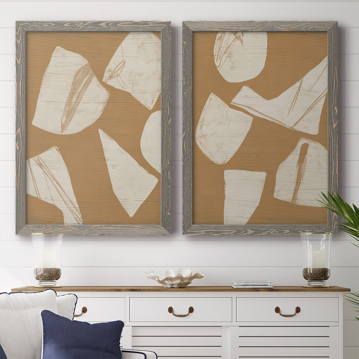 Piecemeal I - Premium Framed Canvas 2 Piece Set - Ready to Hang