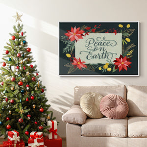 Bright Christmas Night  II - Framed Gallery Wrapped Canvas in Floating Frame