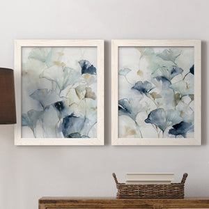 Indigo Ginkgo I- Premium Framed Canvas in Barnwood - Ready to Hang