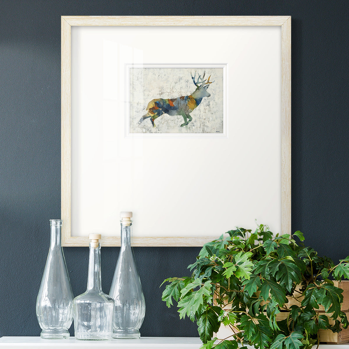 Deer Totem Premium Framed Print Double Matboard