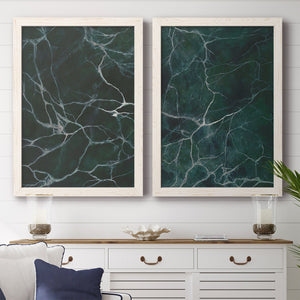 Jade Marble I - Barnwood Framed Canvas Set