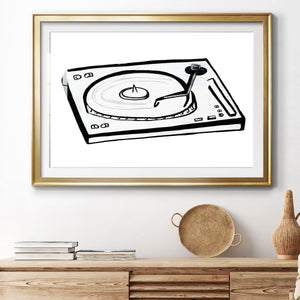 Vinyl Sketch - Modern Framed Art Print