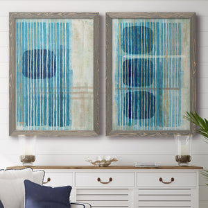 Blue Blue Horizon I - Premium Framed Canvas 2 Piece Set - Ready to Hang