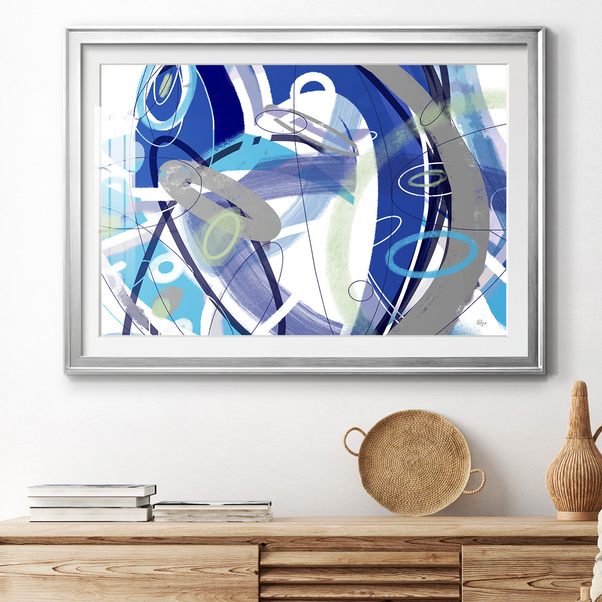 Blue Flow Premium Framed Print - Ready to Hang