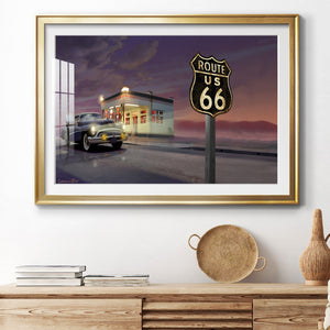 Route 66 - Modern Framed Art Print