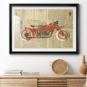 Vintage Red - Modern Framed Art Print