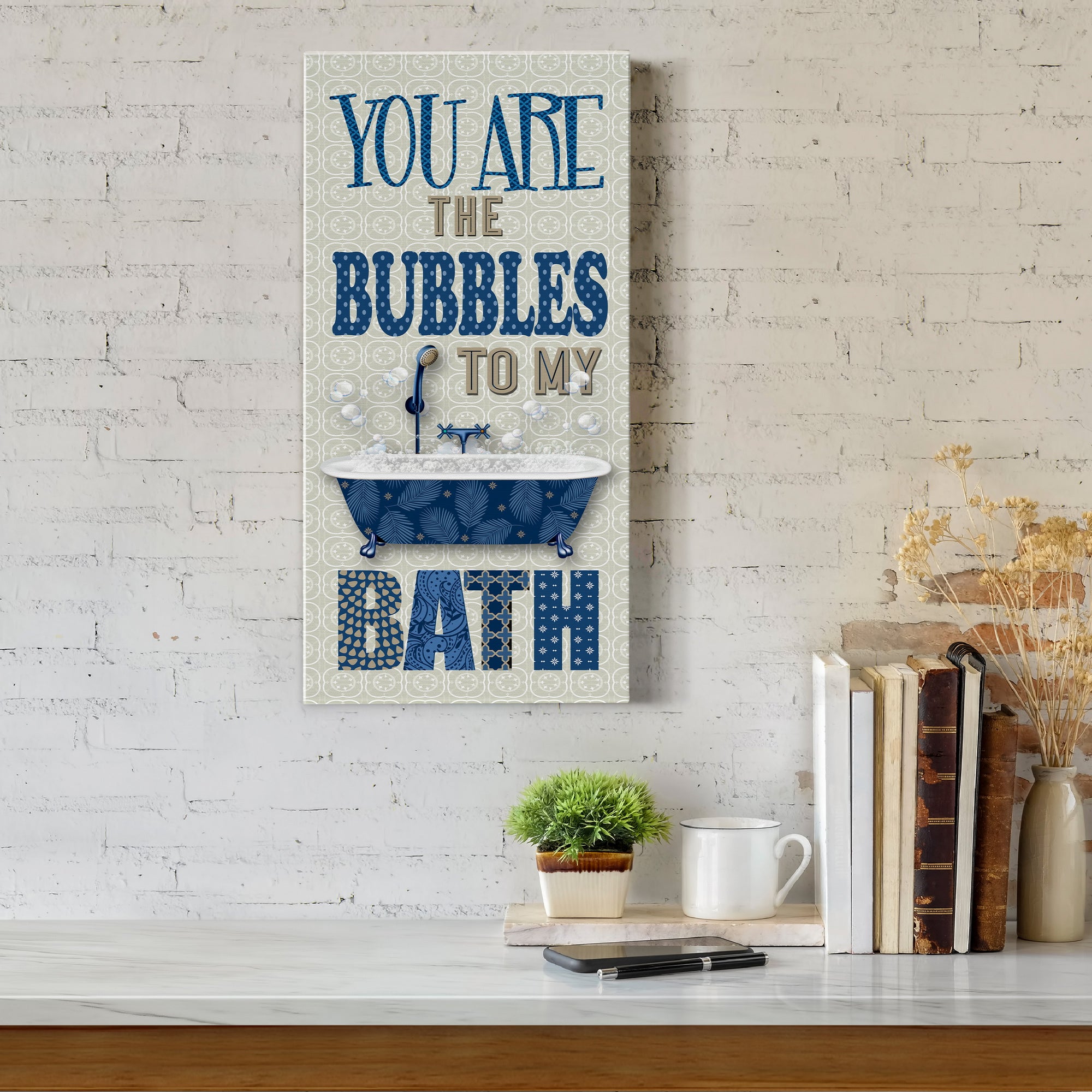 Bubbles to My Bath - Premium Gallery Wrapped Canvas - Ready to Hang