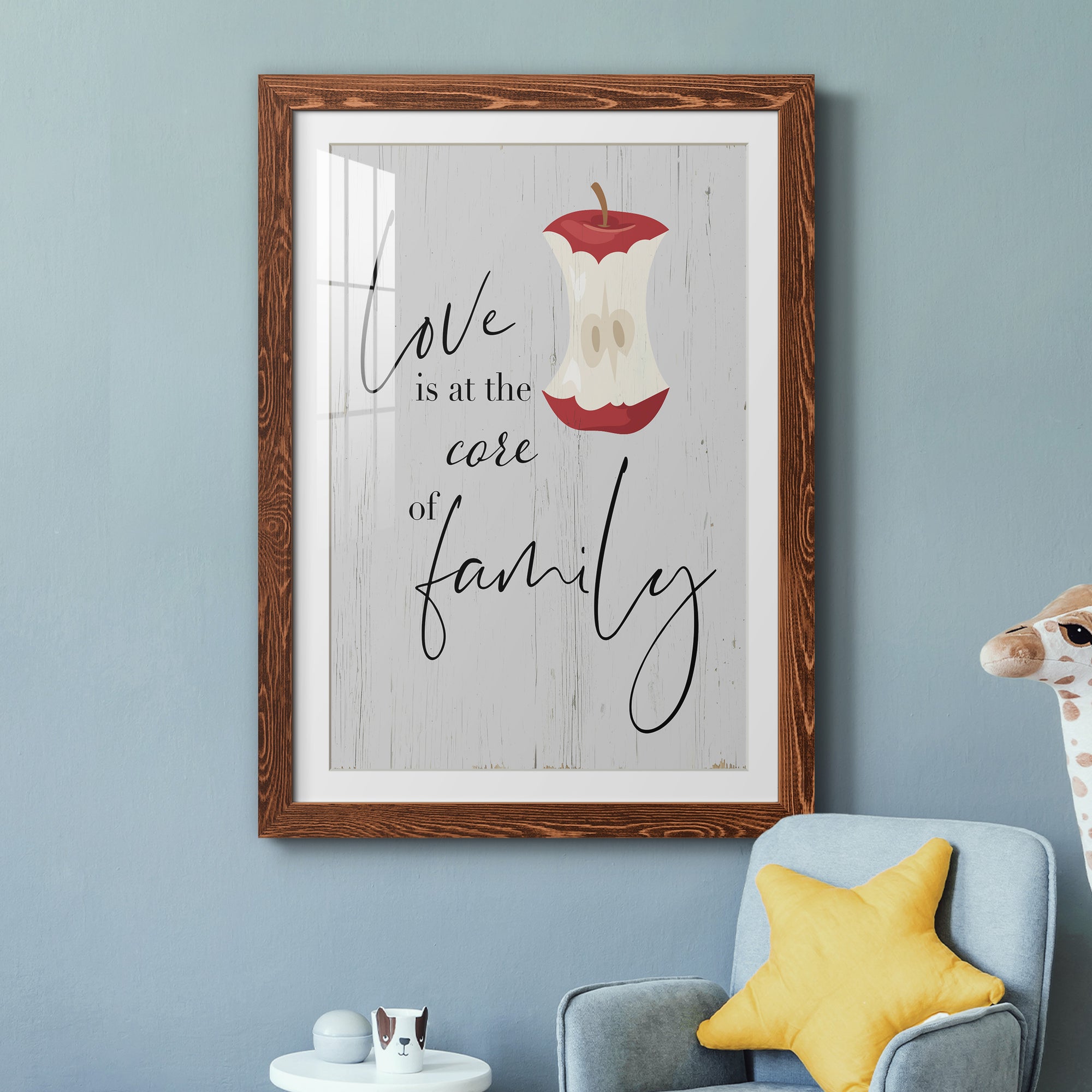 Core of Family - Premium Framed Print - Distressed Barnwood Frame - Ready to Hang