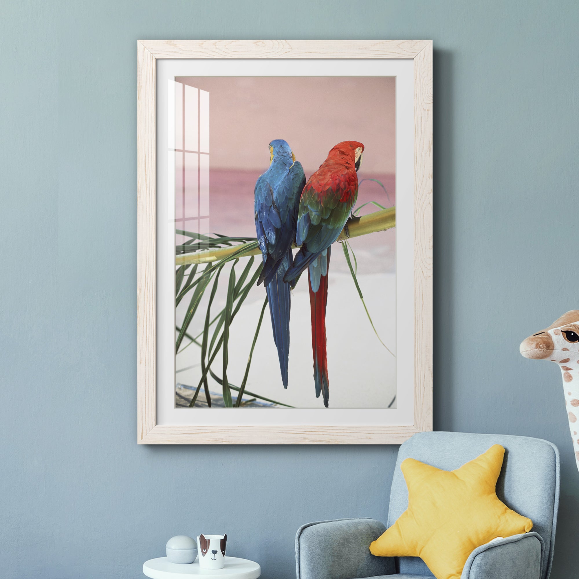Palm Parrots - Barnwood