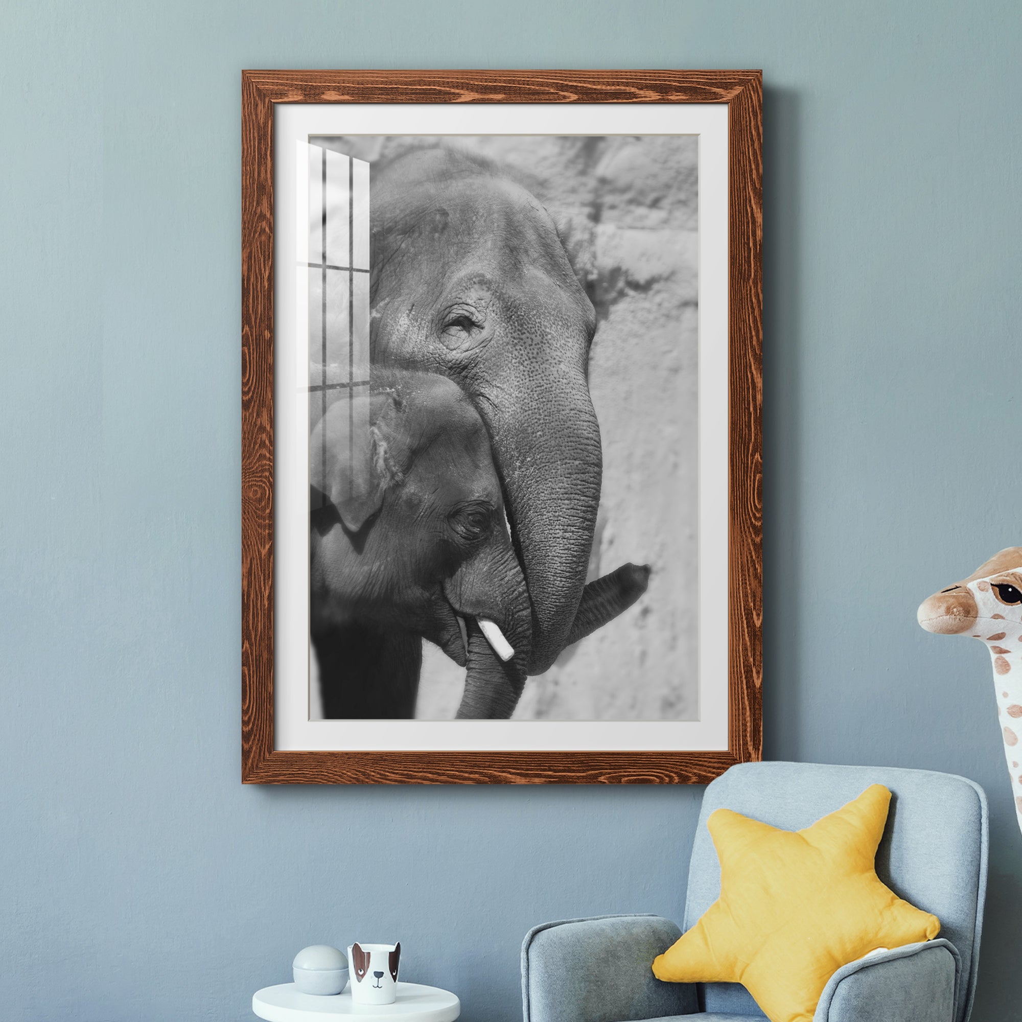 Tender Moment - Barnwood Framed Art Print