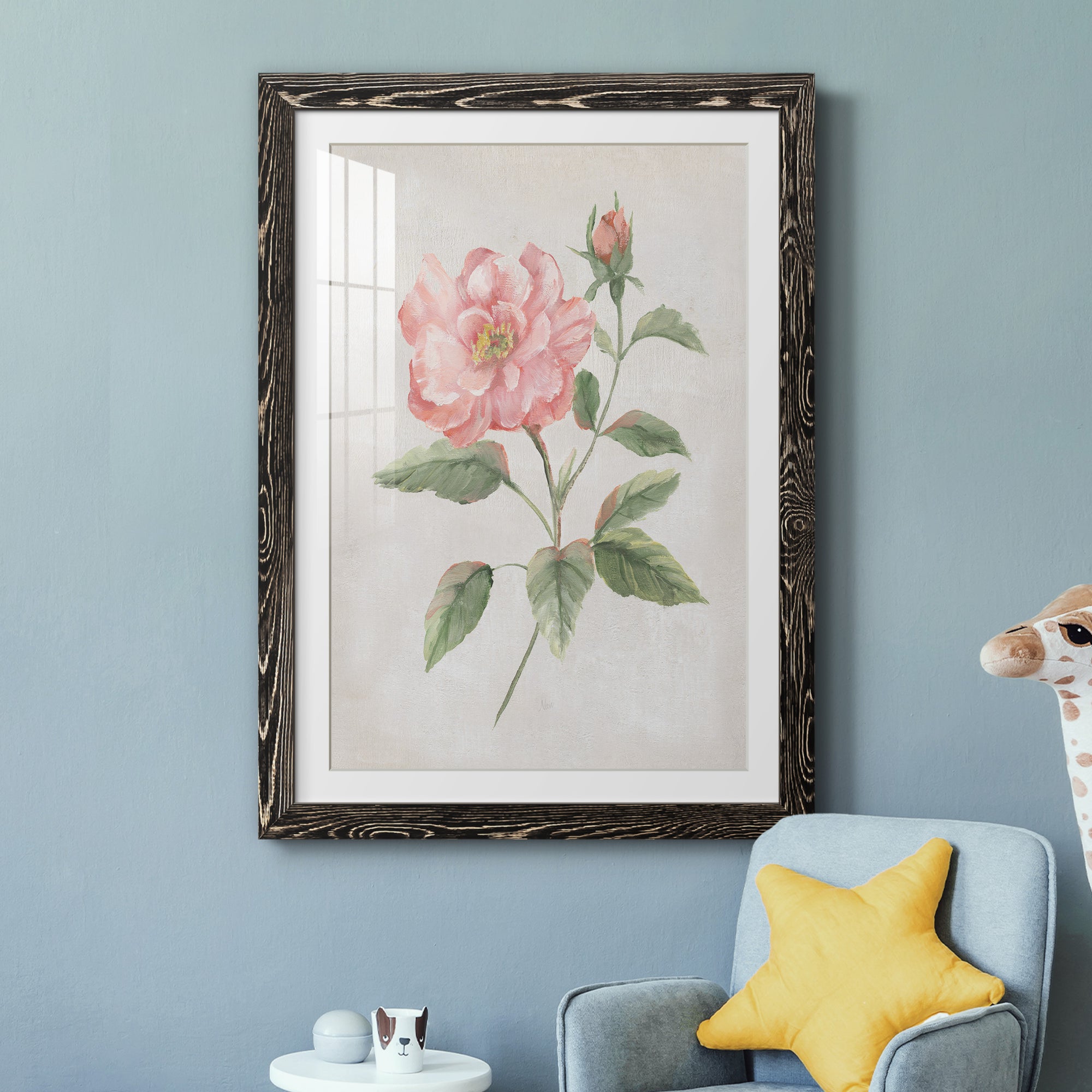 Grandiflora II - Barnwood Framed Art Print