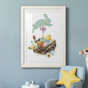Bunny Hop - Barnwood Framed Art Print