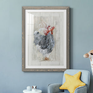 Sunday Best Hen - Barnwood Framed Art Print