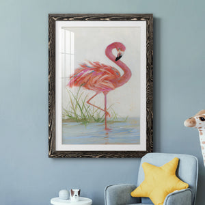 Flamingo I - Barnwood Framed Art Print