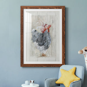 Sunday Best Hen - Barnwood Framed Art Print