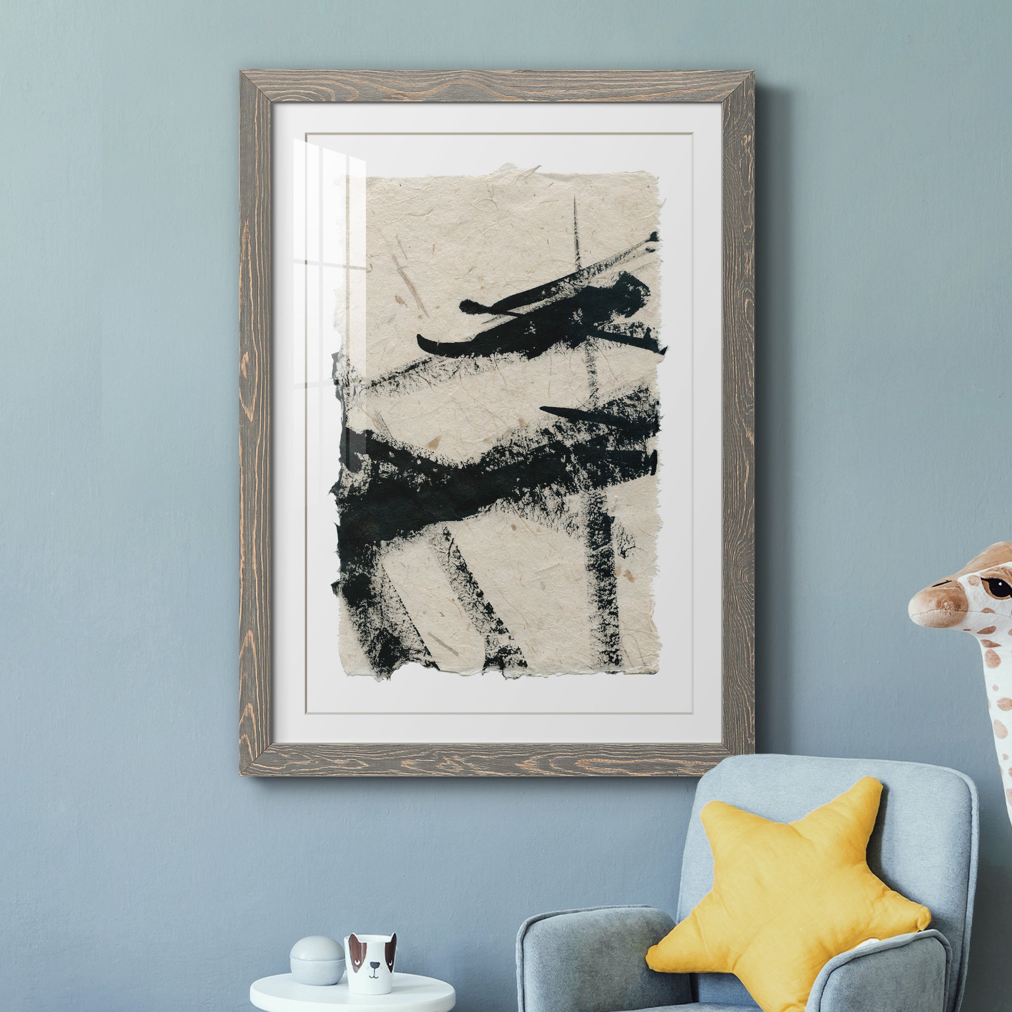 Lines Crossed II - Premium Framed Print - Distressed Barnwood Frame - Ready to Hang