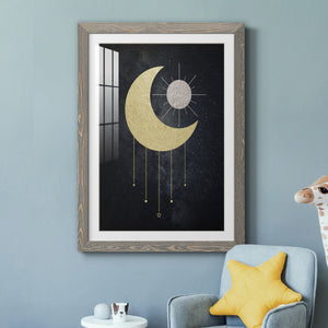 Jeweled Moon - Premium Framed Print - Distressed Barnwood Frame - Ready to Hang