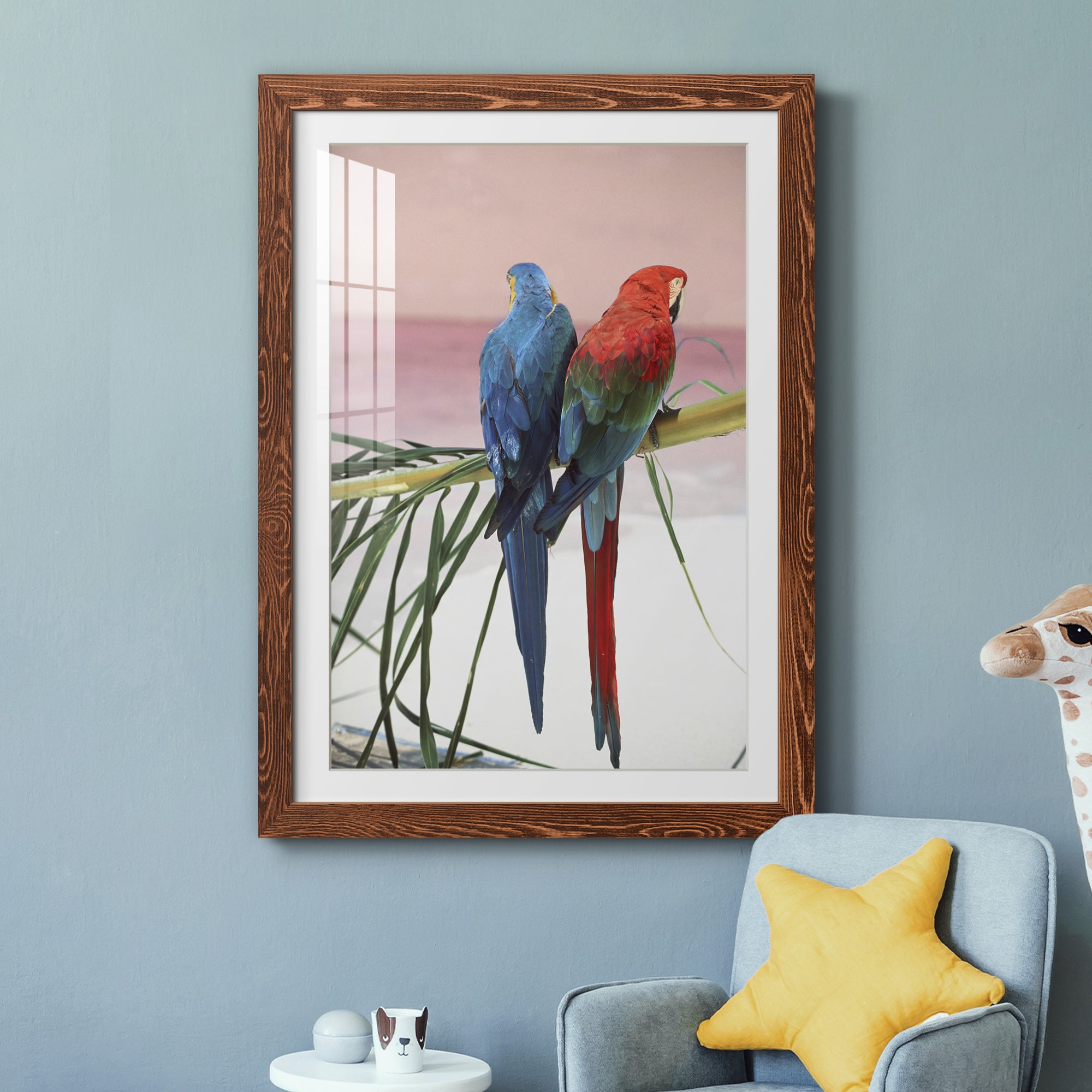 Palm Parrots - Barnwood