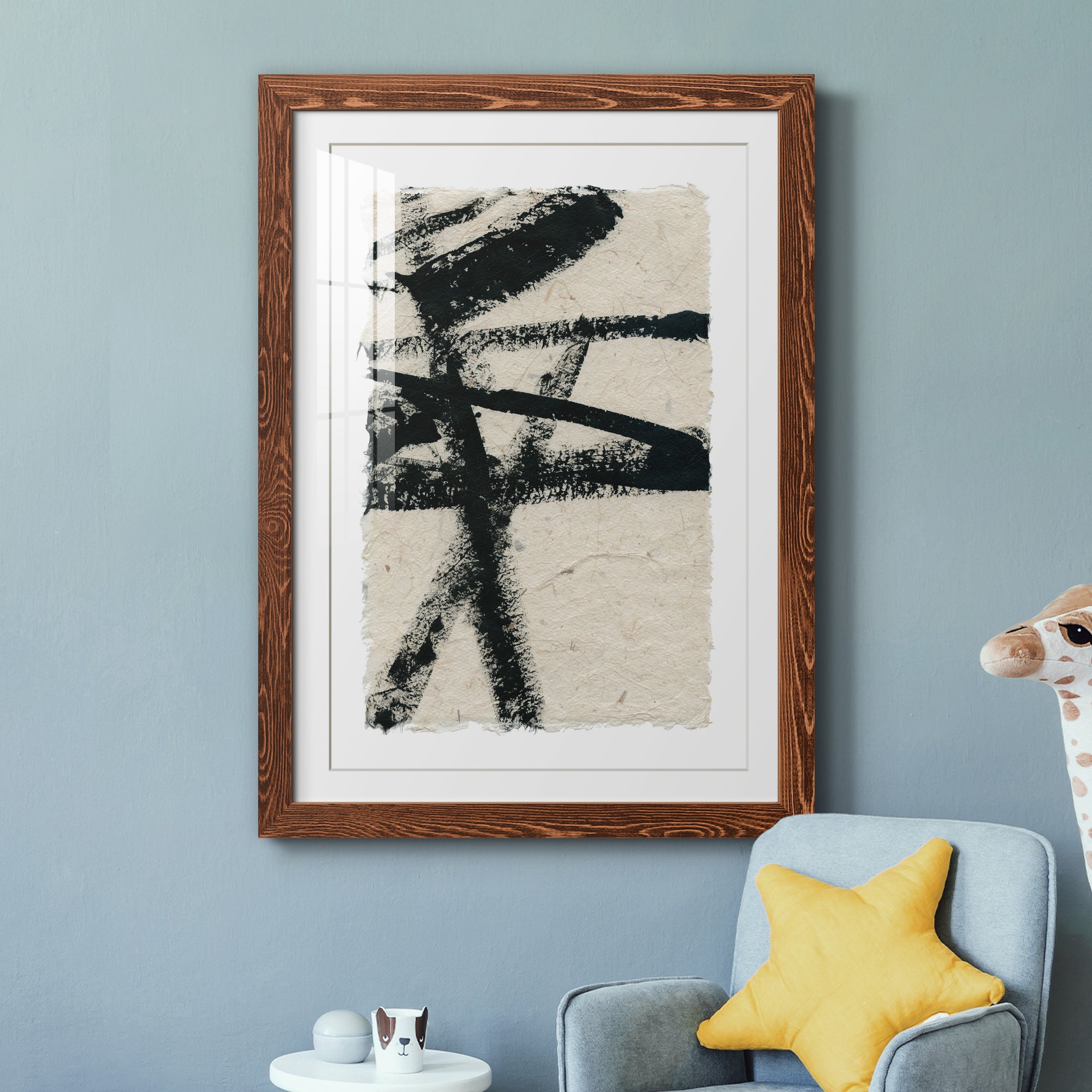 Lines Crossed III - Premium Framed Print - Distressed Barnwood Frame - Ready to Hang