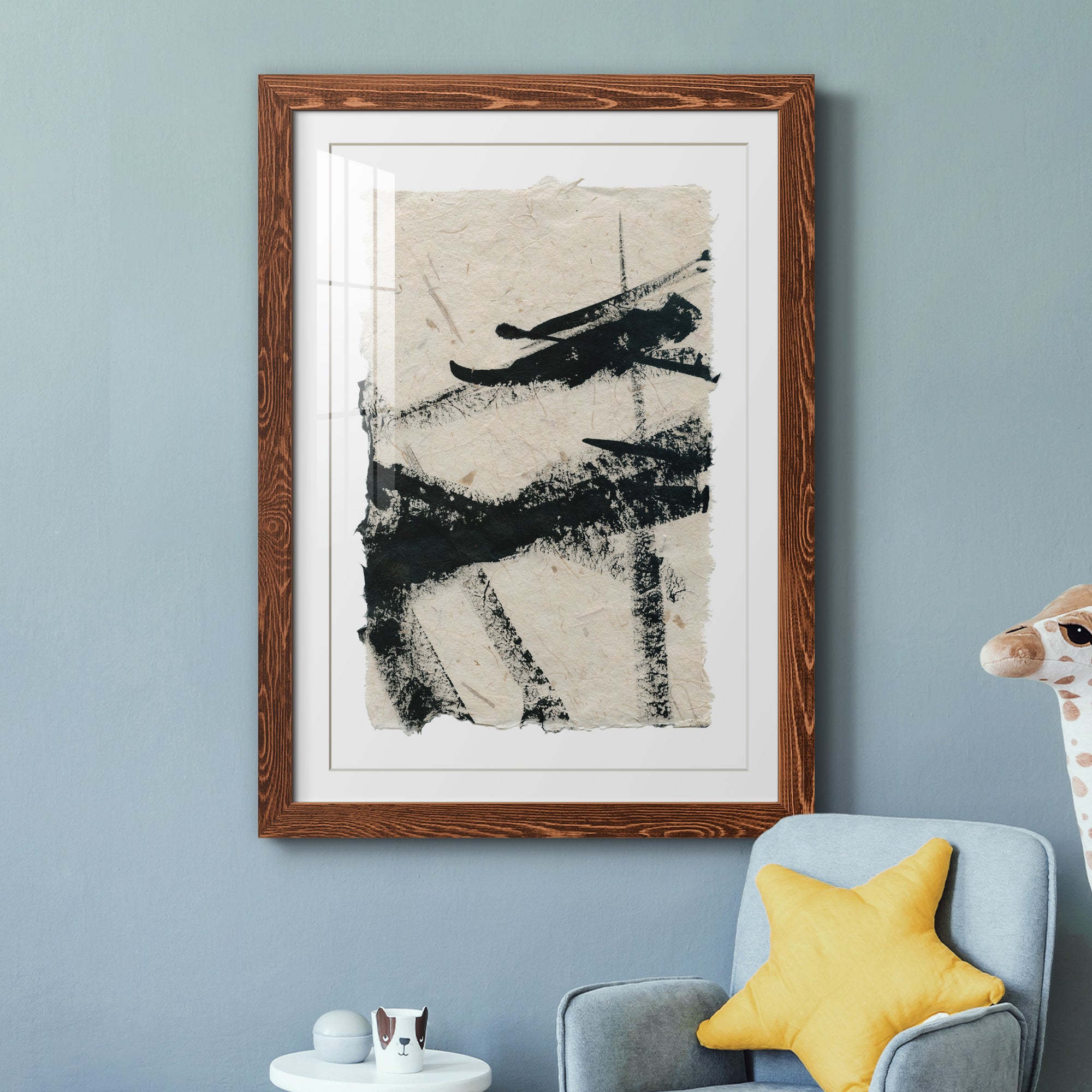 Lines Crossed II - Premium Framed Print - Distressed Barnwood Frame - Ready to Hang