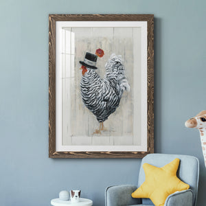 Sunday Best Rooster - Barnwood Framed Art Print