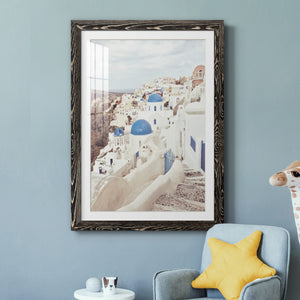 Santorini - Premium Framed Print - Distressed Barnwood Frame - Ready to Hang