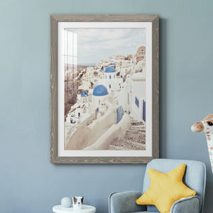 Santorini - Premium Framed Print - Distressed Barnwood Frame - Ready to Hang