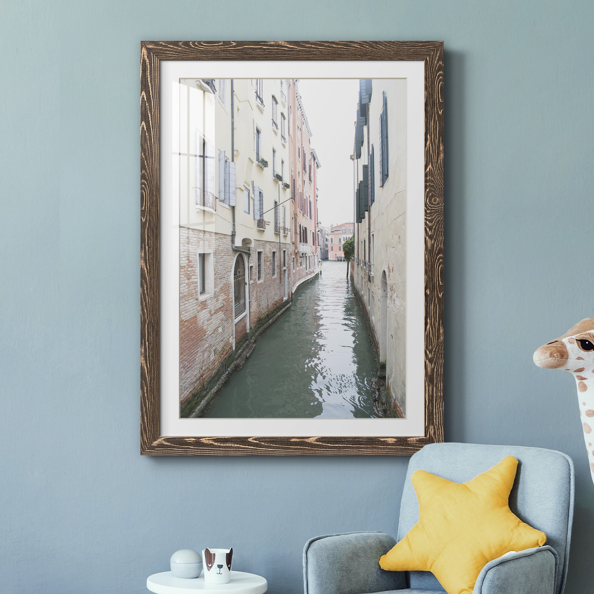 Venice Canal II - Premium Framed Print - Distressed Barnwood Frame - Ready to Hang